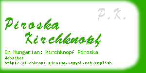 piroska kirchknopf business card